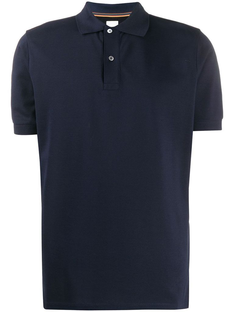Blue Cotton Piqué Polo Shirt