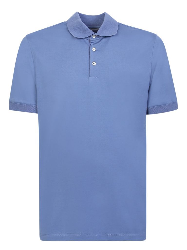 Blue Oxford Polo Shirt