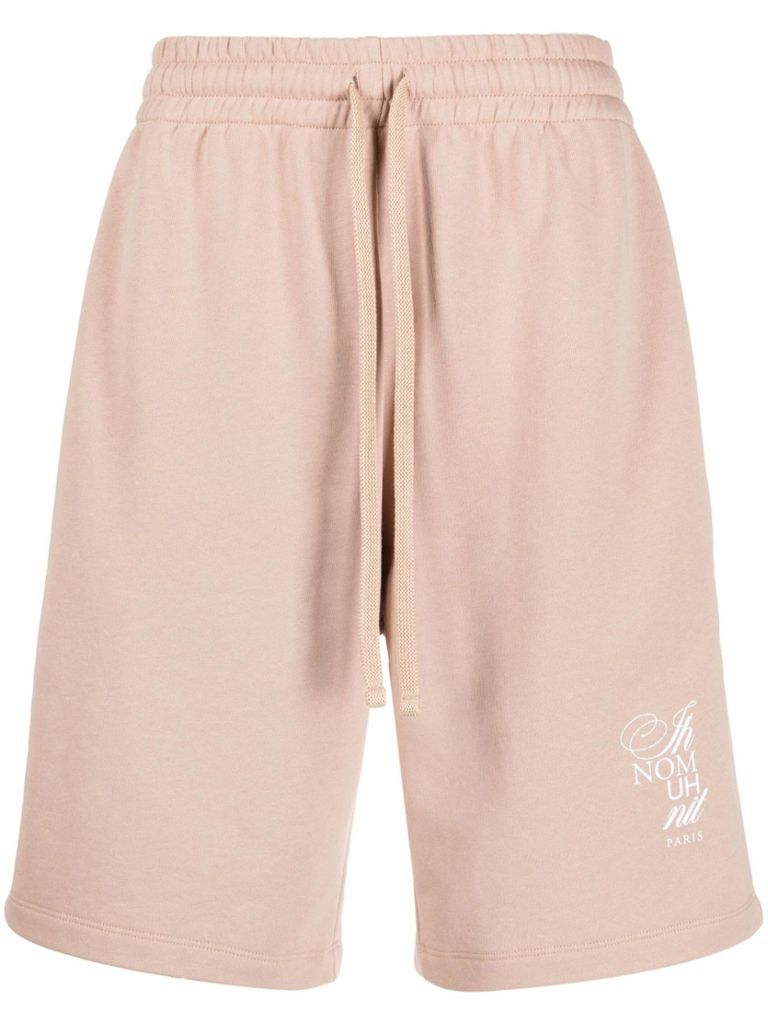 Blush Pink Cotton Track Shorts