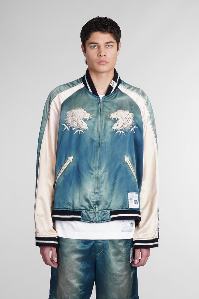 Bomber In Green Cotton