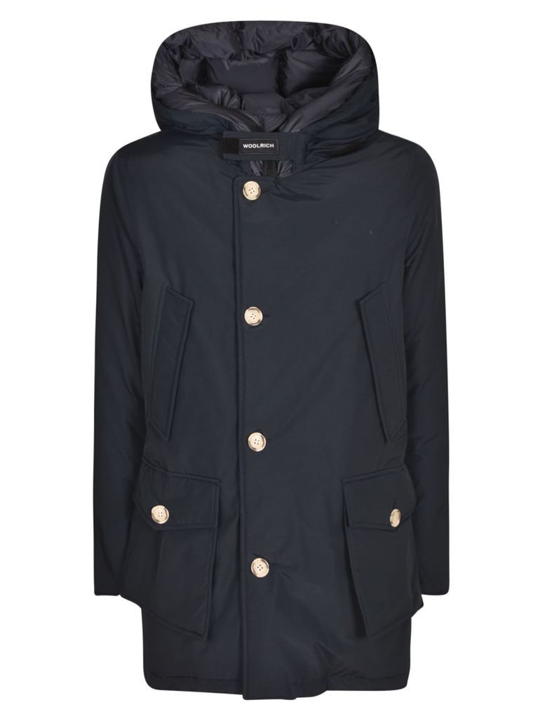Button Hooded Parka