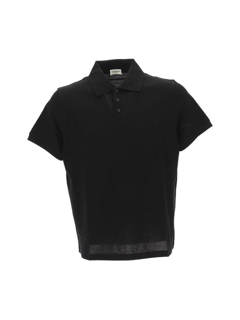 Buttoned Short-Sleeved Polo Shirt