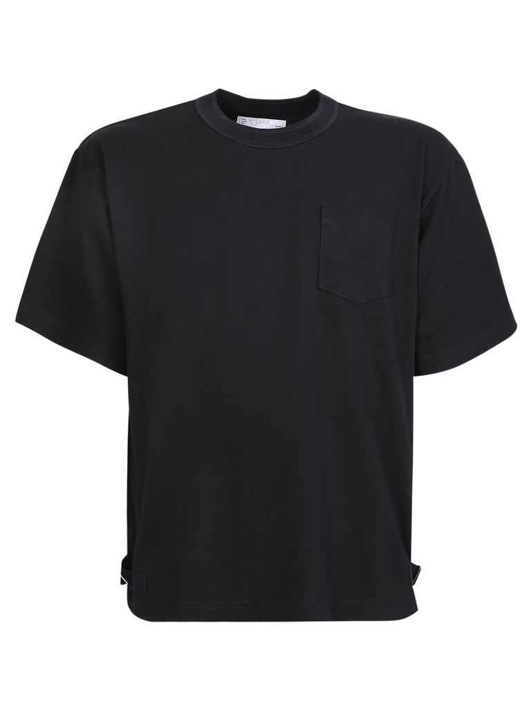 Buckle Detail Black T-Shirt