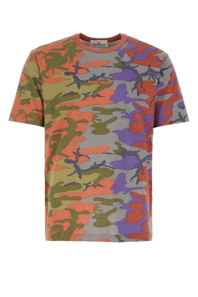 Camouflage-Printed Crewneck T-Shirt