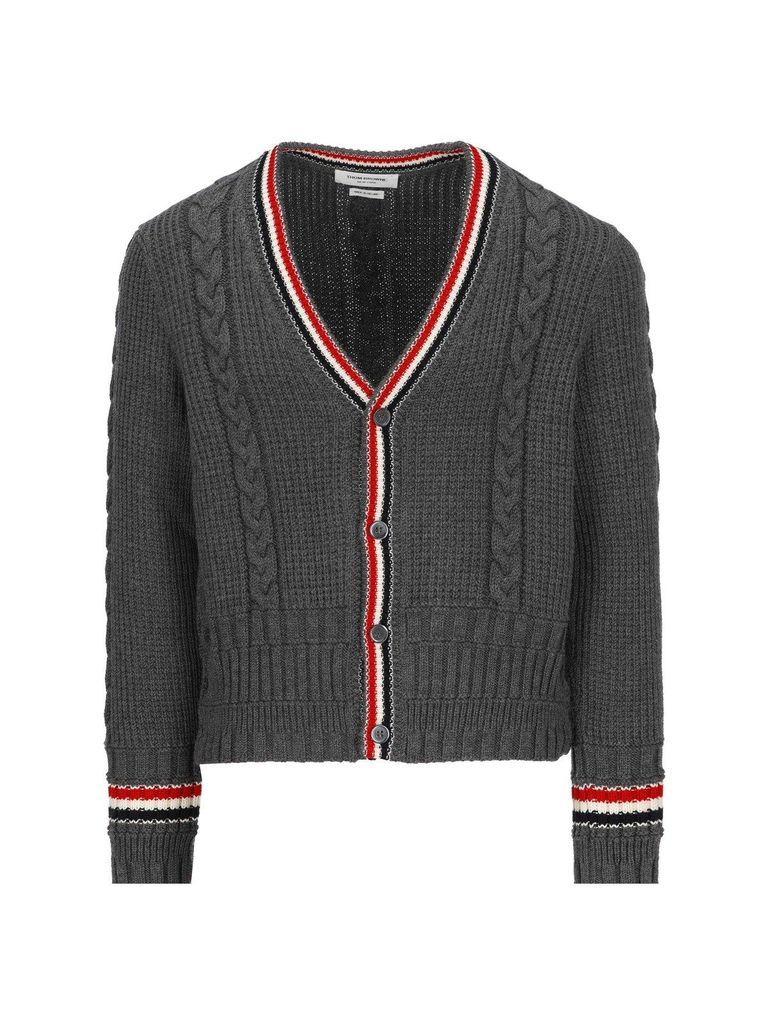 Cable-Knit Buttoned Cardigan