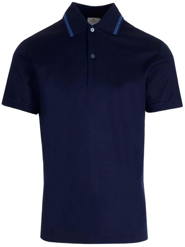 Buttoned Short-Sleeved Polo Shirt