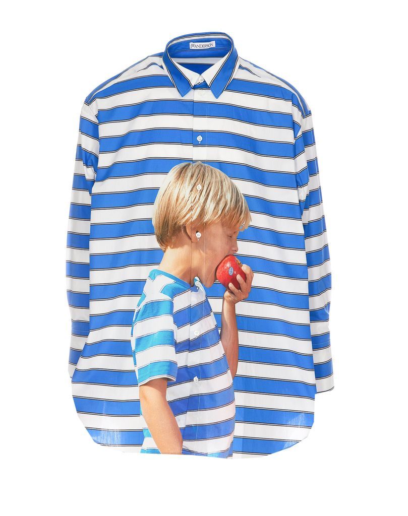 Child And Apple Printed Overshirt
