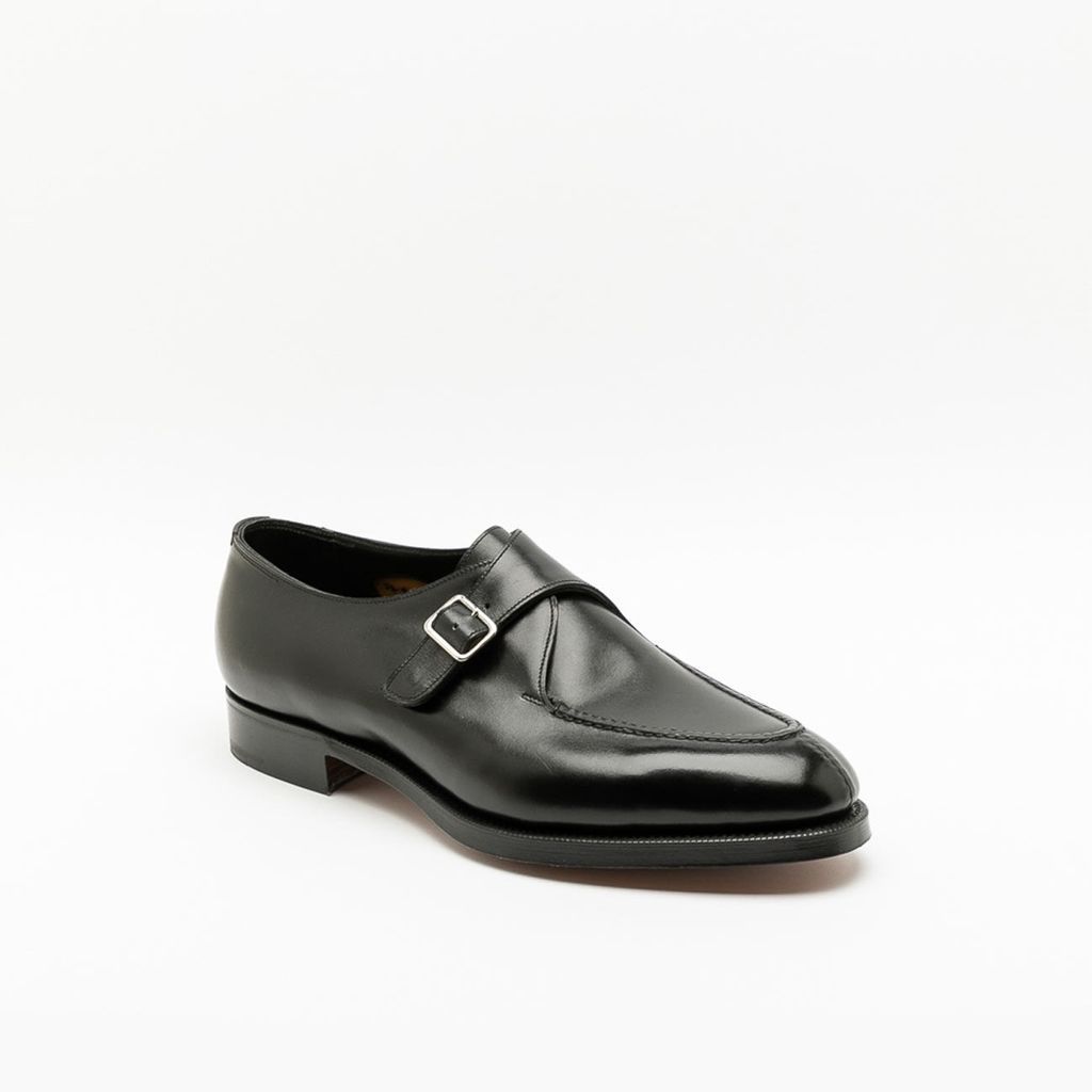 Clapham Black Calf Monk Strap Shoe