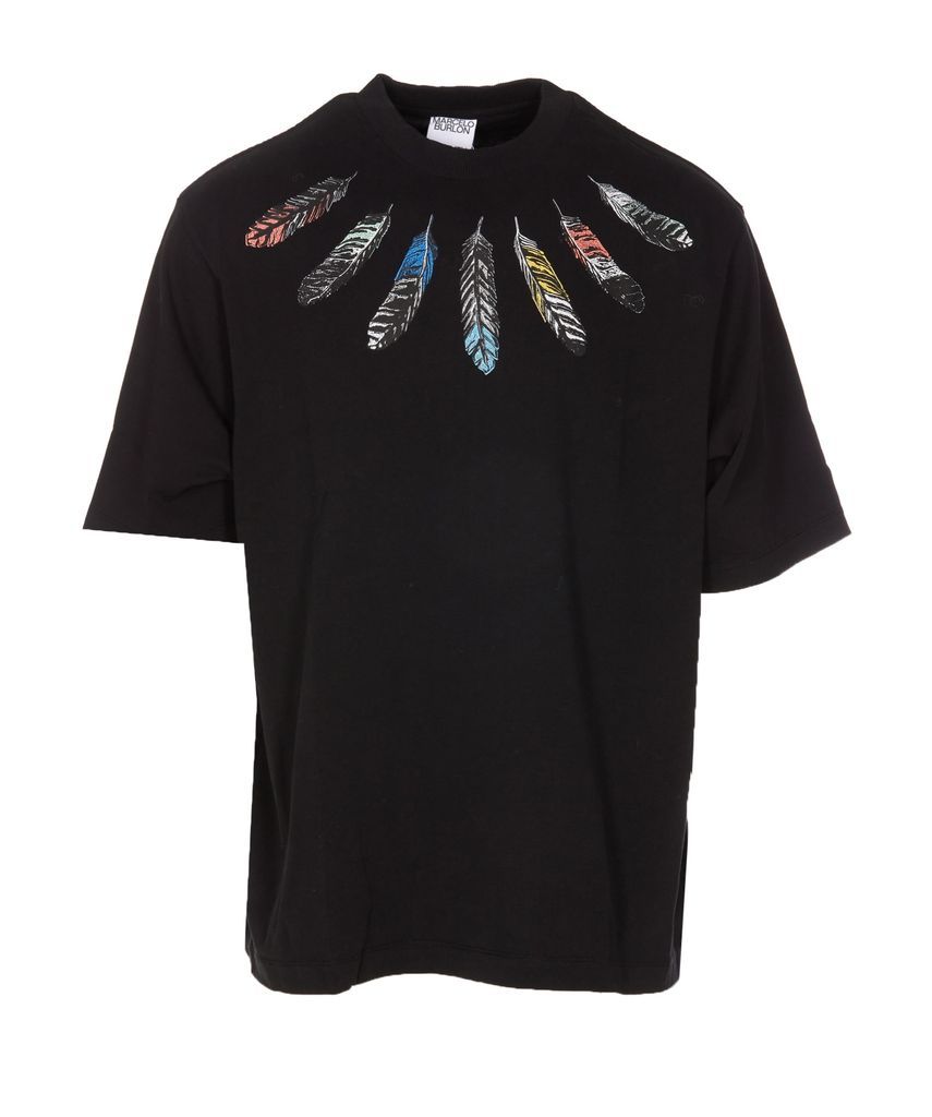Collar Feathers Oversize T-Shirt