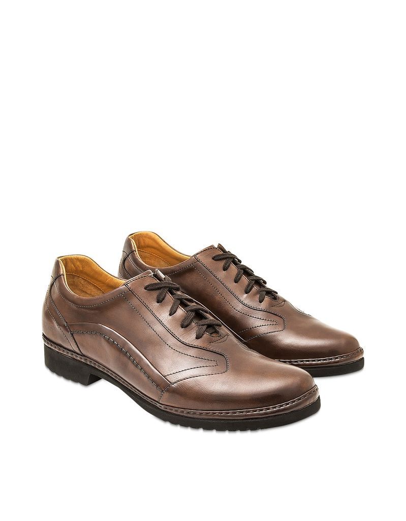 Cocoa Italian Handmade Leather Lace-Up Shoes
