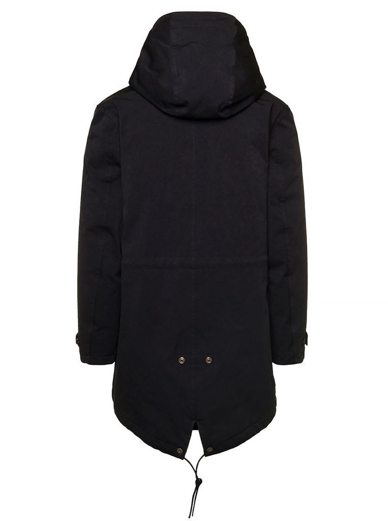Core Hooded Fishtail Parka In Polyester And Polyamide Blend Man Ten C