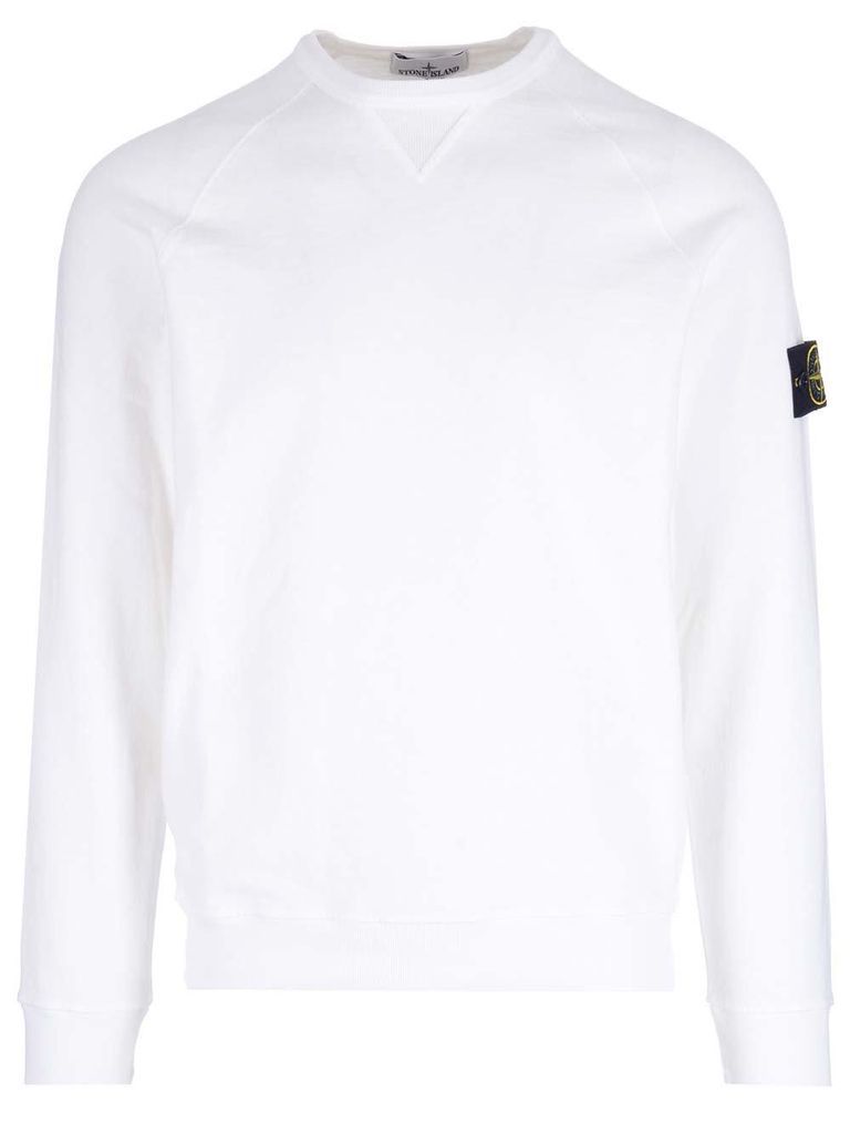 Compass-Patch Long-Sleeved Crewneck Sweatshirt