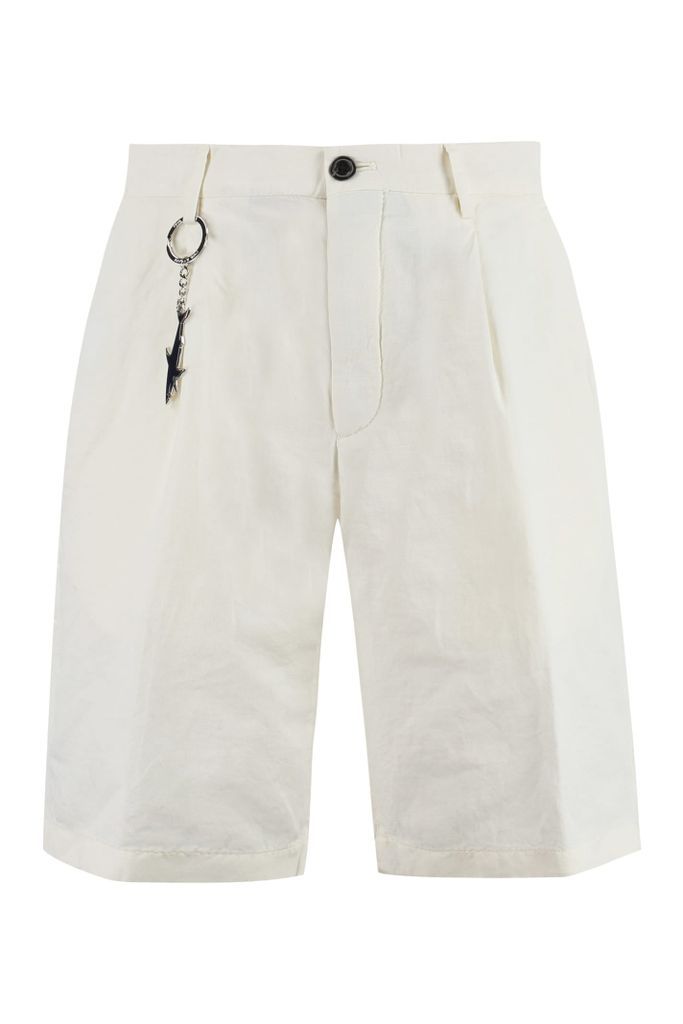 Cotton And Linen Bermuda-Shorts