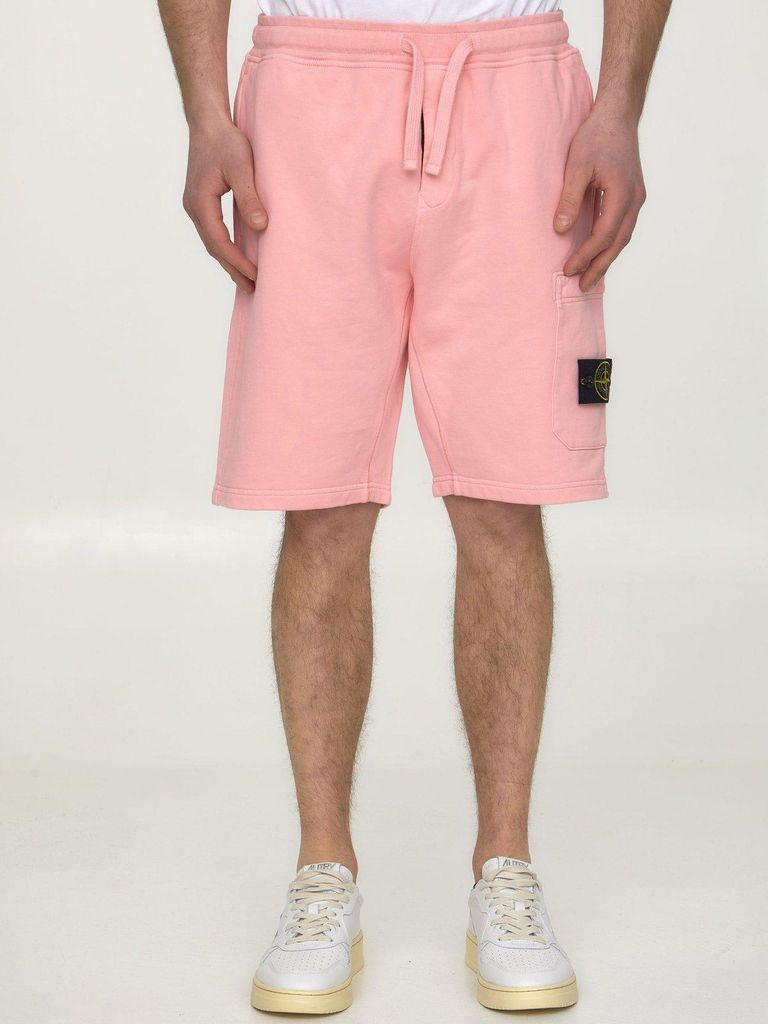Compass-Patch Drawstring Cargo Shorts