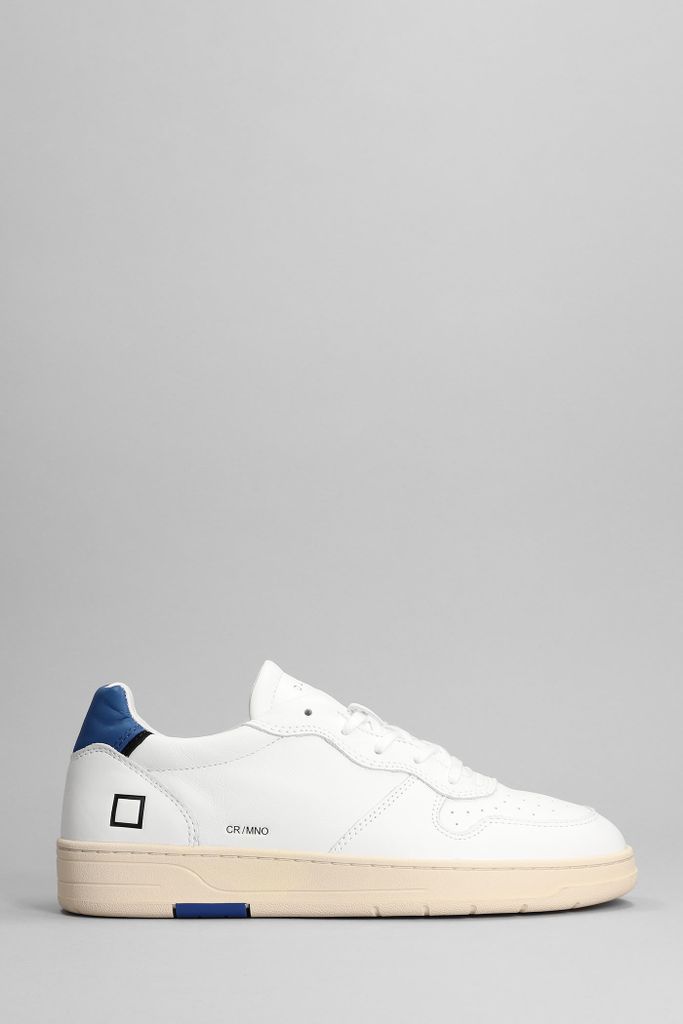 Court Mono Sneakers In White Leather