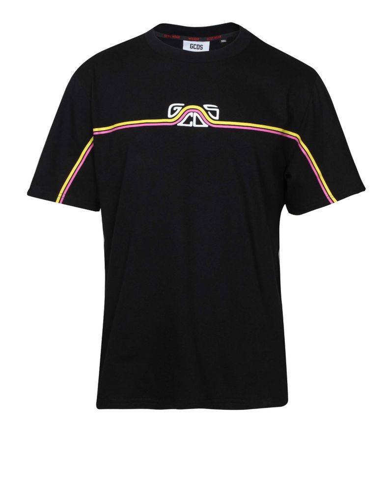 Cotton T-Shirt With Colored Logo