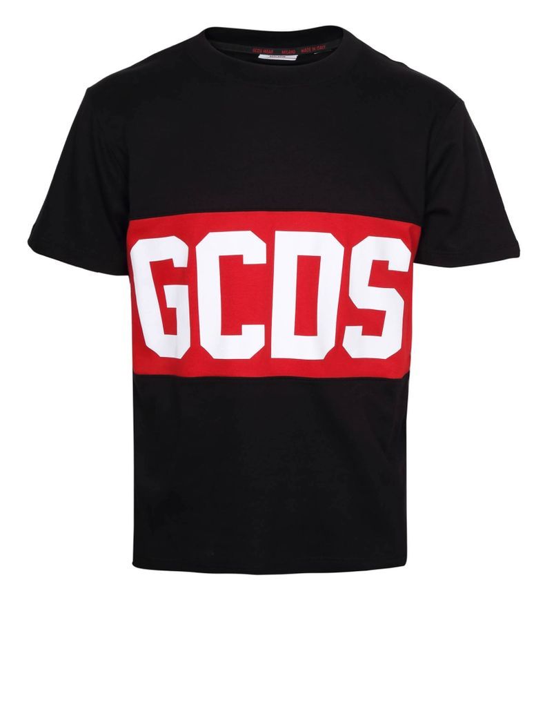 Cotton T-Shirt With Logo Band