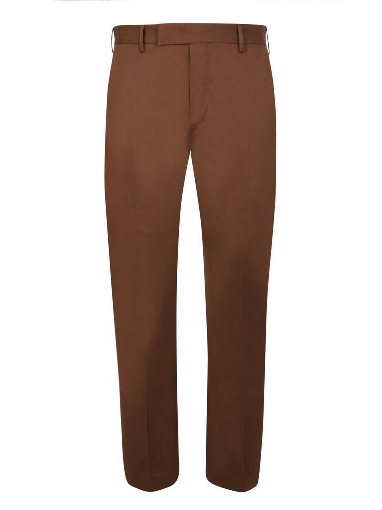 Cotton Light Brown Trousers