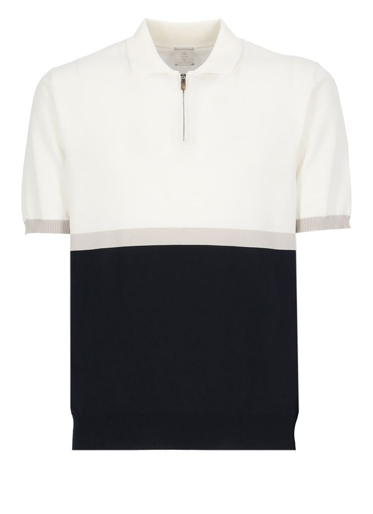 Cotton Polo Shirt With Zip