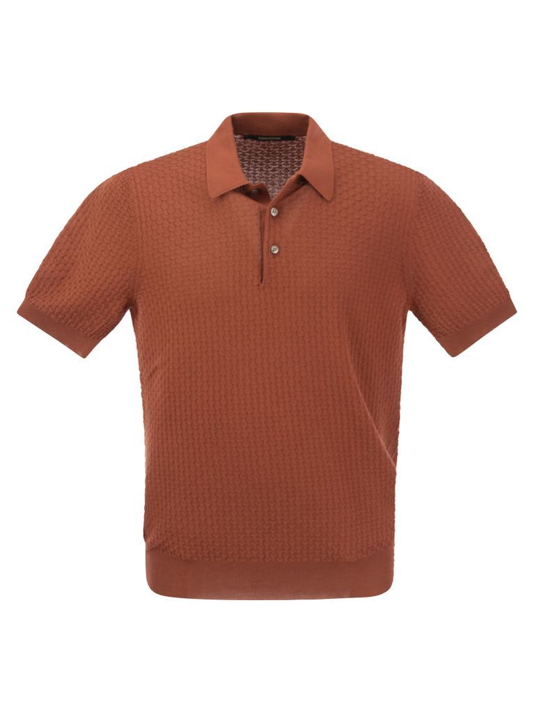 Cotton Short-Sleeved Polo Shirt