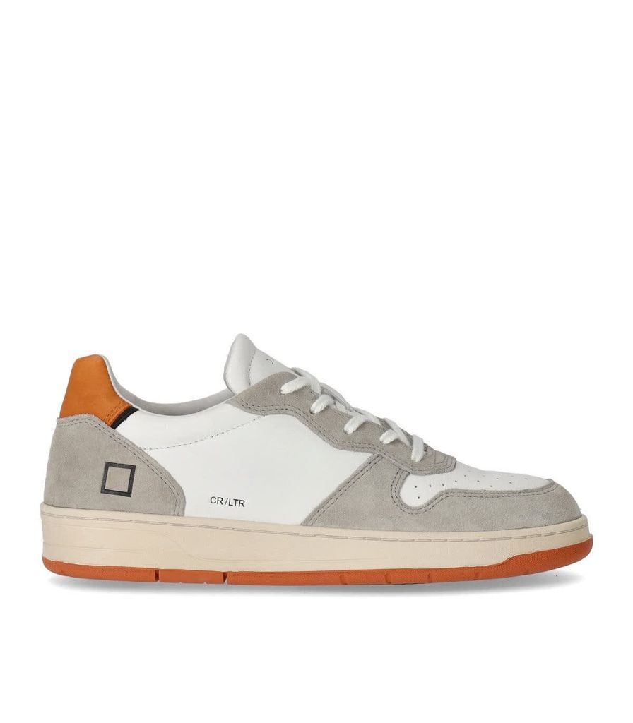 Court Leather White Orange Sneaker