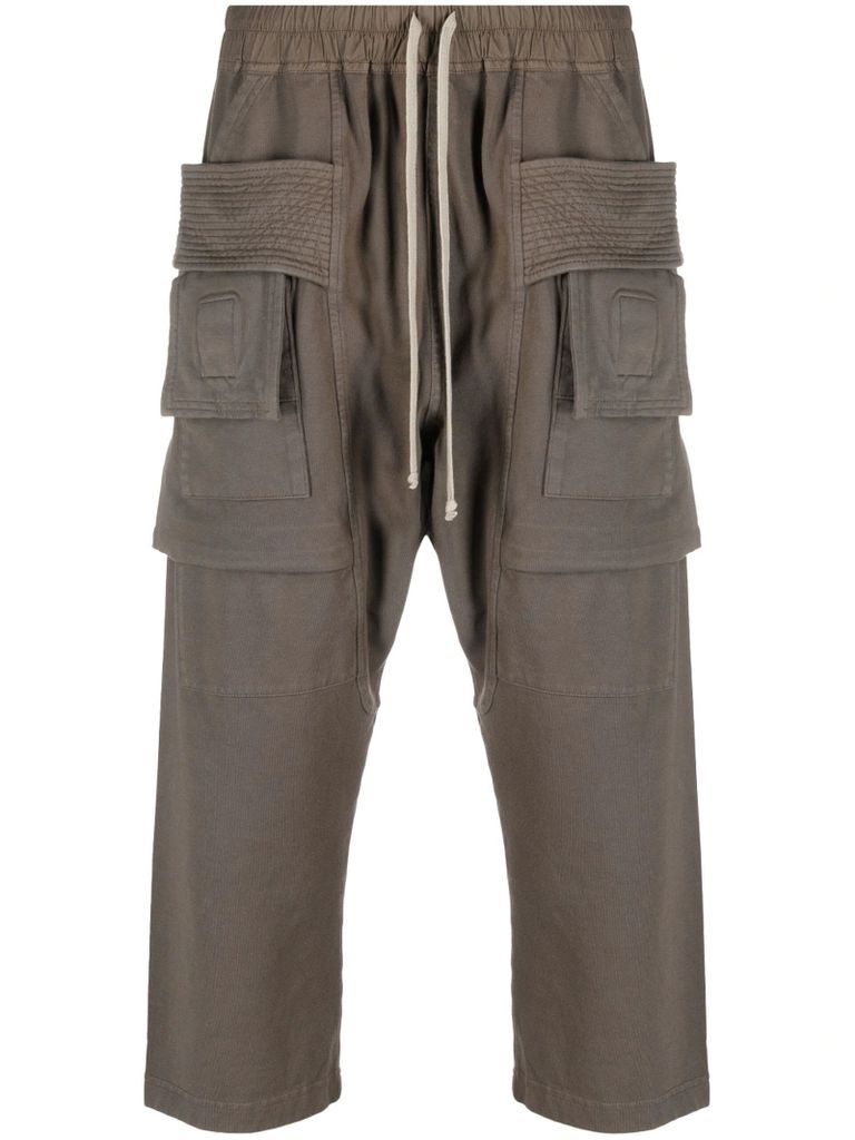 Cropped Cargo Track Pants