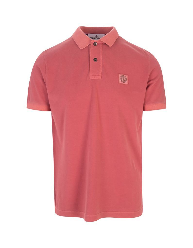 Cyclamen Pigment Dyed Slim Fit Polo Shirt