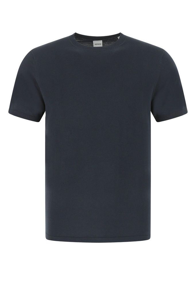 Dark Blue Cotton T-Shirt