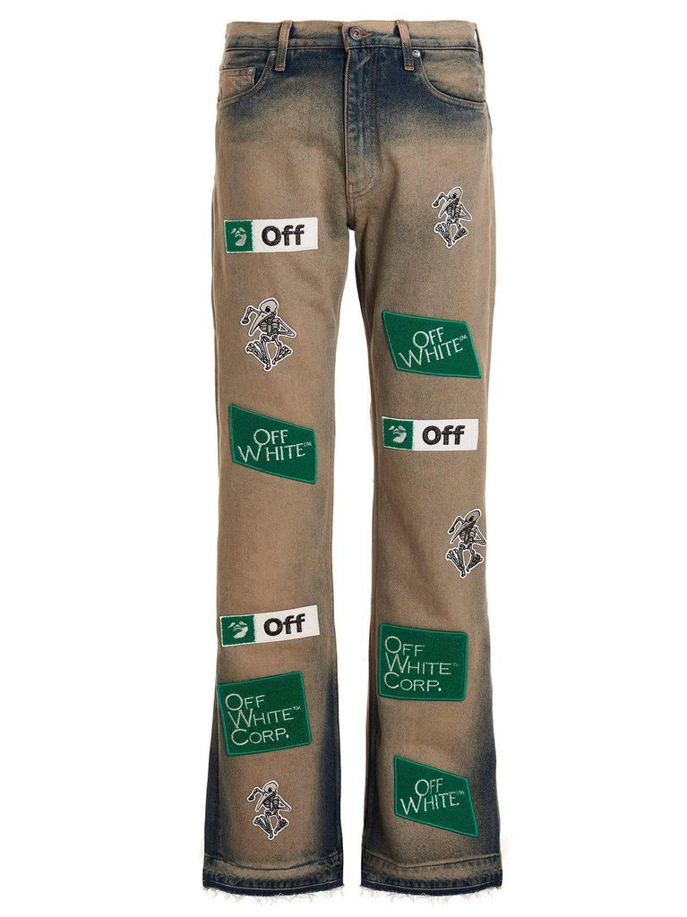 Diag All-Over Patterned Jeans