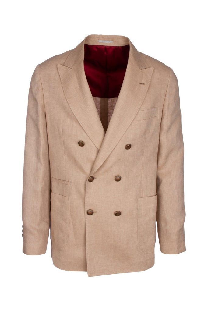 Double-Breasted Long-Sleeved Blazer