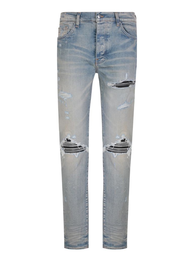 Distressed-Finish Jeans