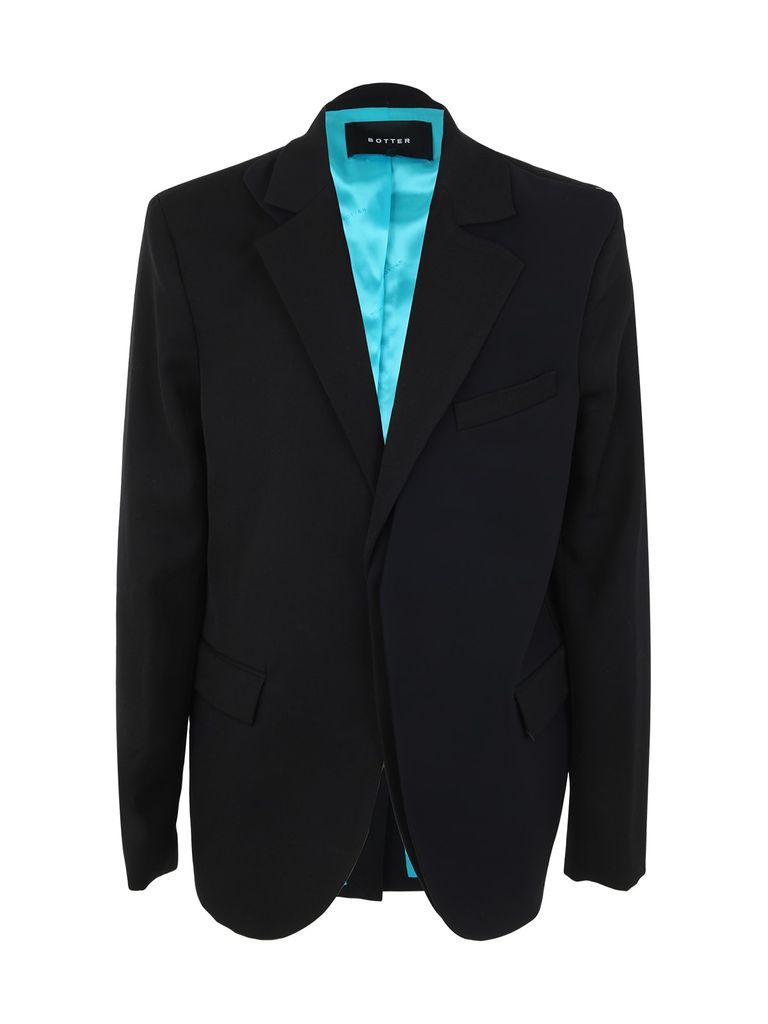 Dive Closure Blazer With Front Panel