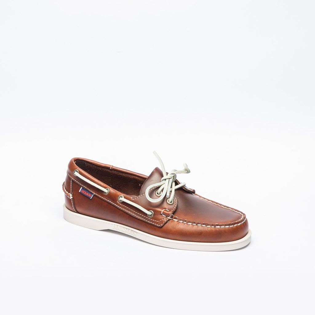 Docksides Brown Waxed Leather Loafer
