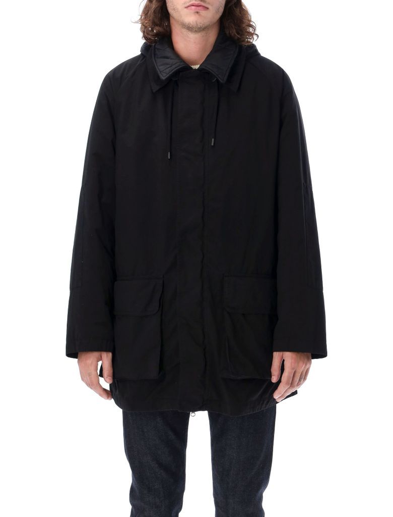 Double-Layer Parka With Quilted Nylon Jacket