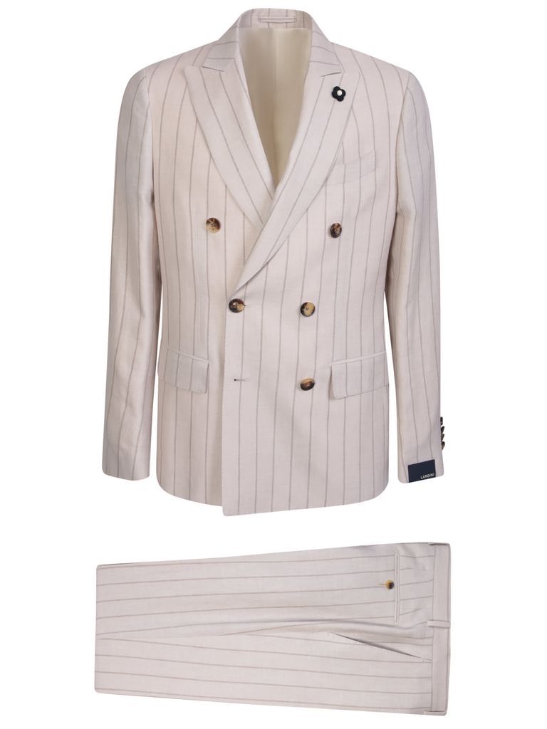 Double-Breasted Pinstripe Suit