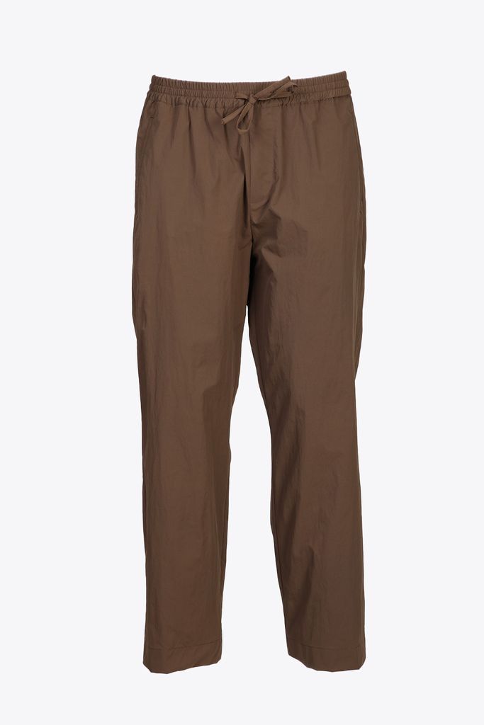 Elasticated Trouser Chocolate Brown Nylon Pant - Elasticated Pant