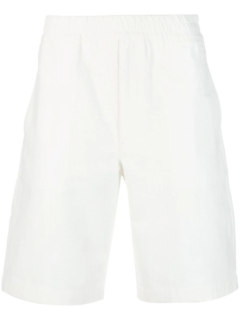 Ecru Cotton Shorts