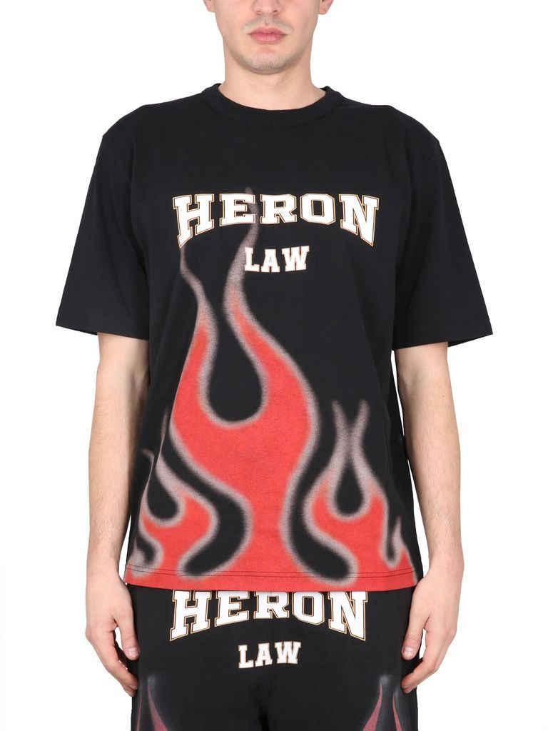 Flames Logo Print T-Shirt