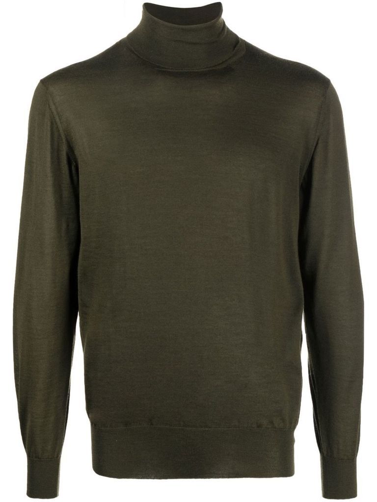 Forest Green Cashmere-Silk Blend Jumper