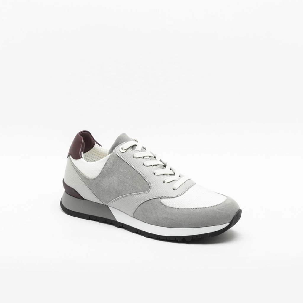 Foundry Gray Suede And Leather Sneaker