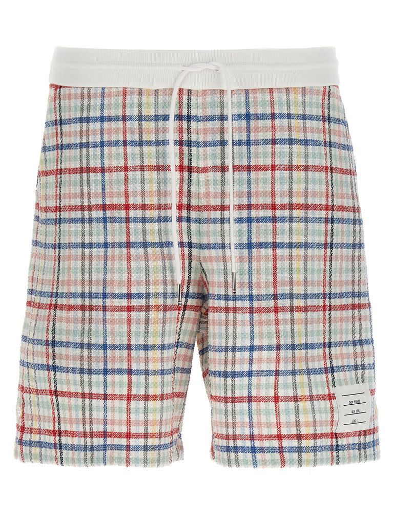 Gingham Check Tweed Bermuda Shorts