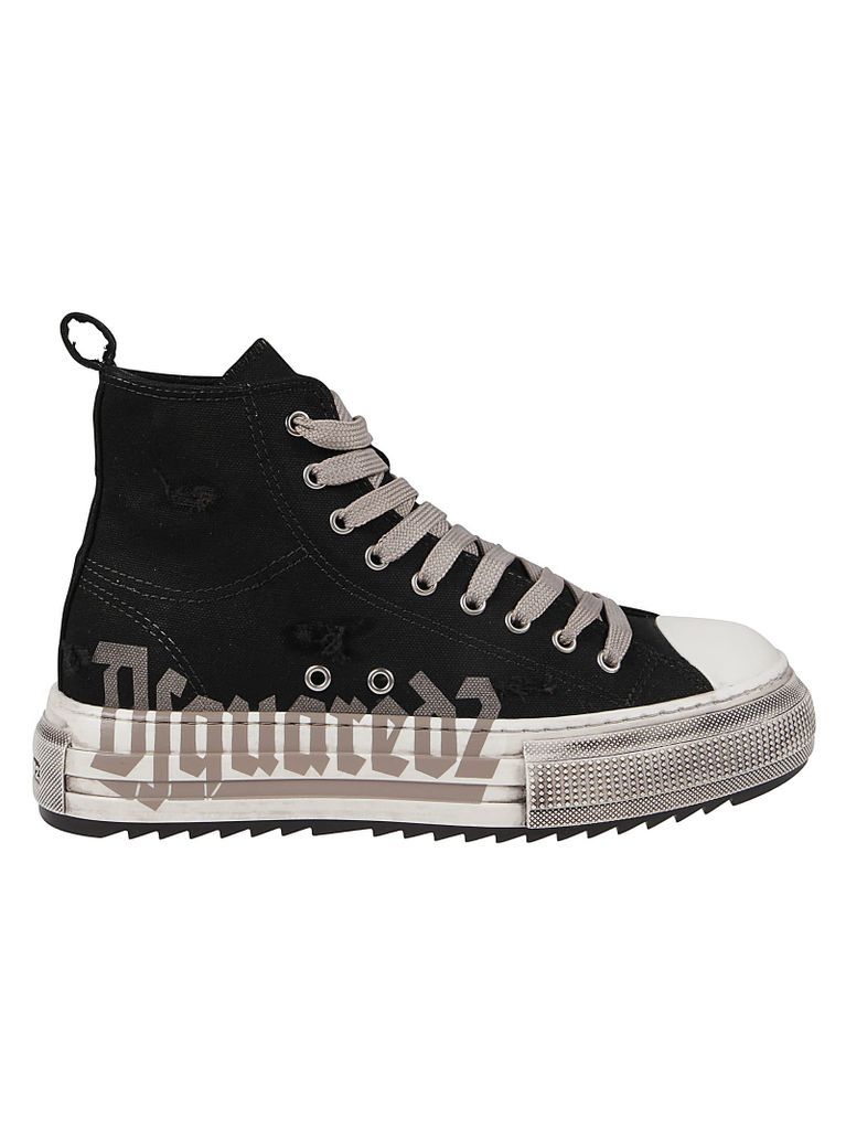 Gothic Lace-Up High Top Sneakers