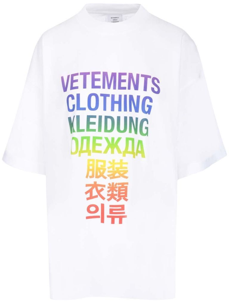 Gradient-Alphabet Printed T-Shirt