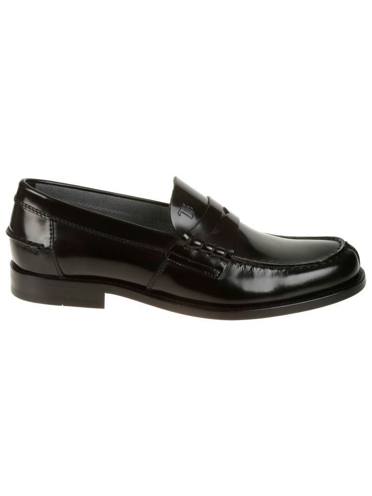 Glossy Engraved Logo Loafers