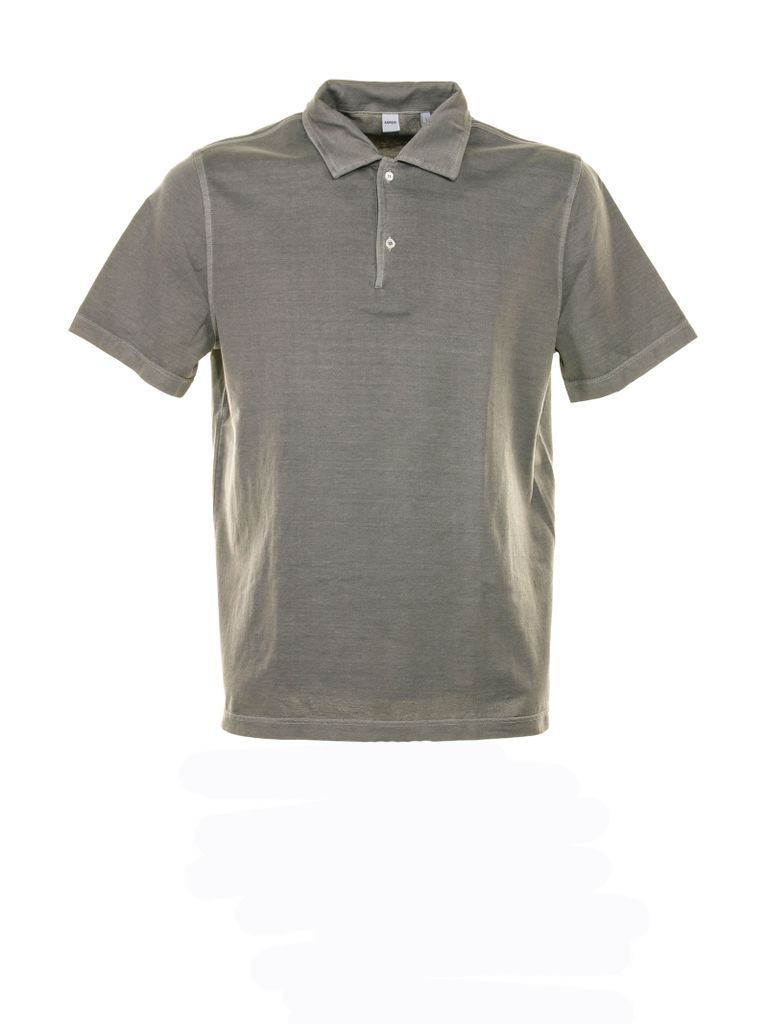 Gray Short-Sleeved Polo Shirt