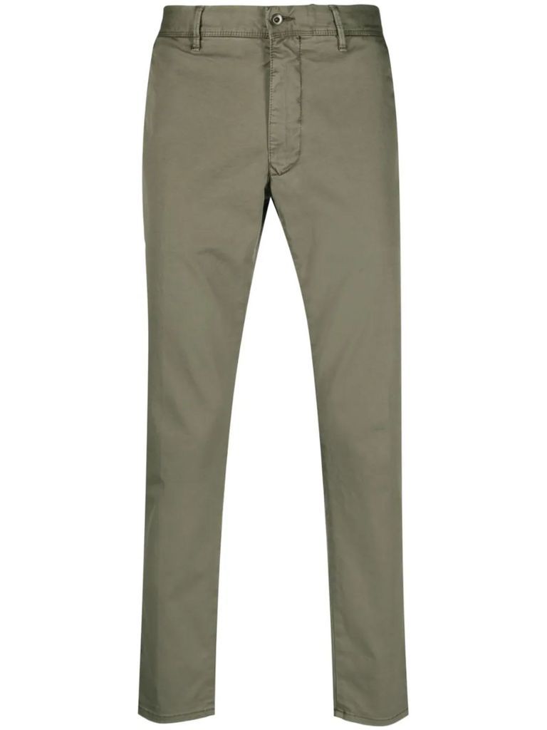 Green Cotton Chino Trousers