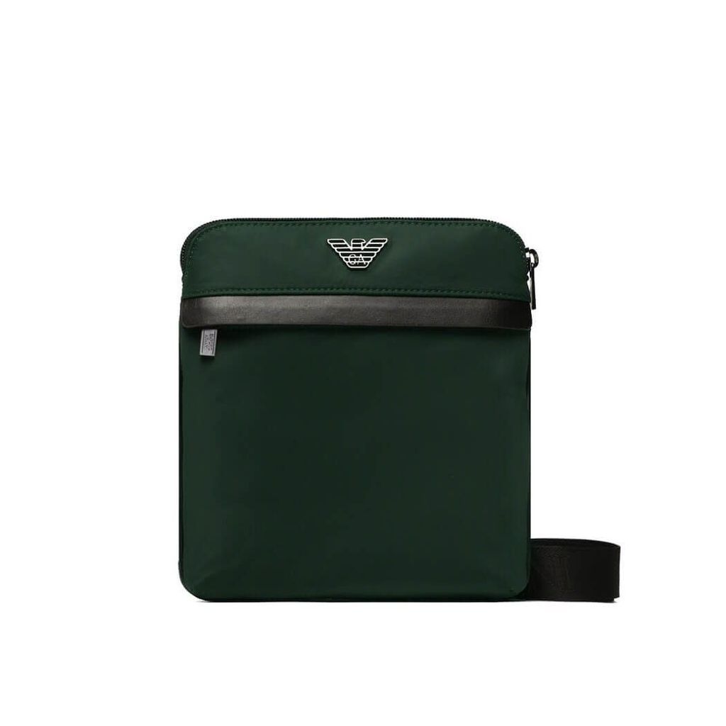 Green Nylon Crossbody Bag