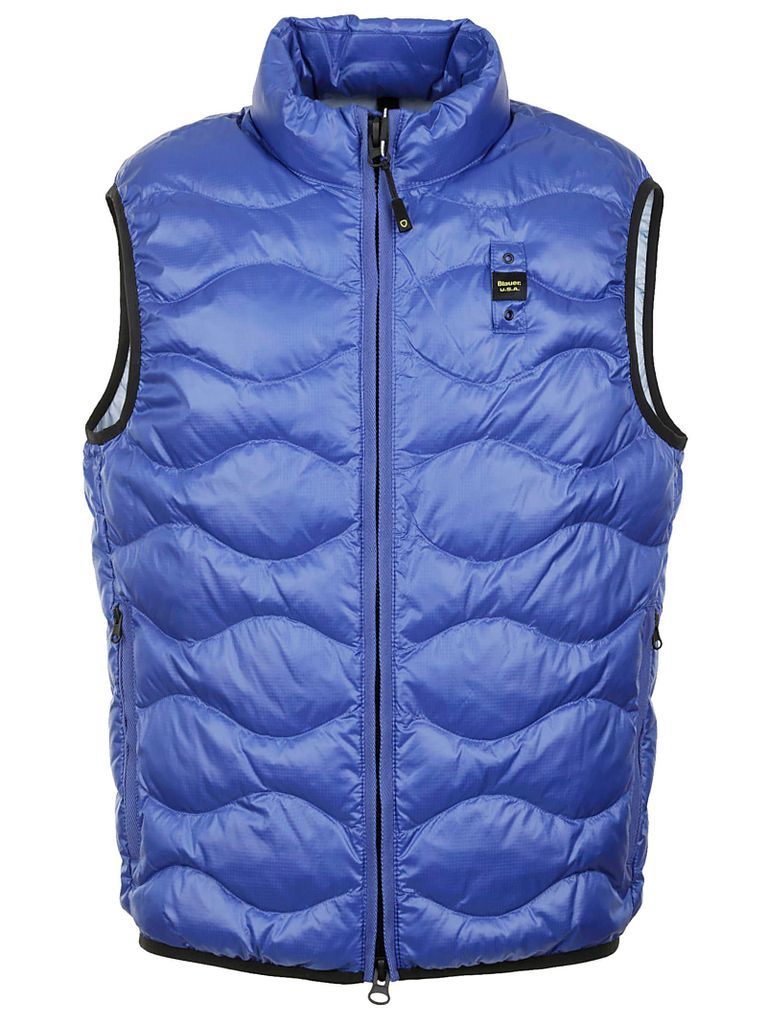 High-Neck Quilted Padded Vest