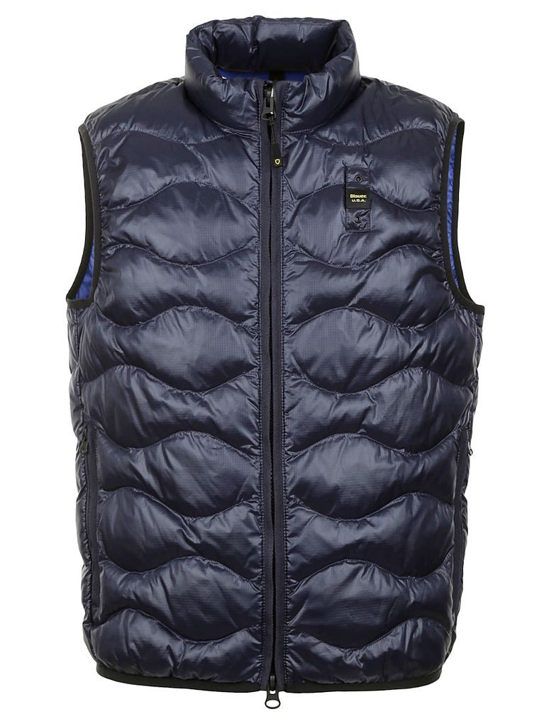 High-Neck Quilted Padded Vest