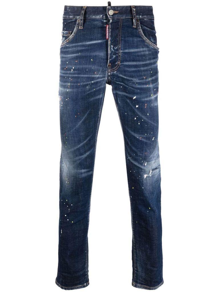 Indigo Blue Stretch-Cotton Jeans